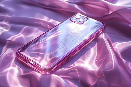 纹理玻璃流动背景中的手机背景
