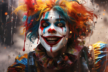 愚人节宣传彩色妙趣搞怪的小丑背景