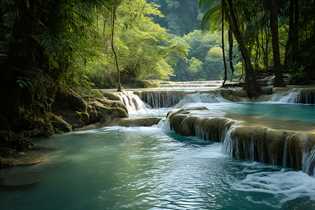 河流瀑布自然景观瀑布背景