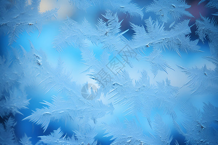 结霜的窗户背景图片
