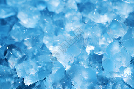 蓝色的冰晶背景图片