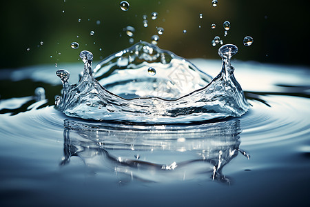 水中的王冠背景图片