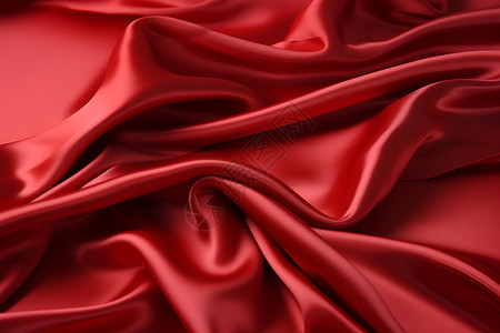 飘逸的红丝绸高清图片