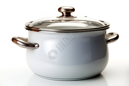 白色的瓷锅锅具白色锅高清图片