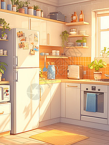 温馨厨房背景图片