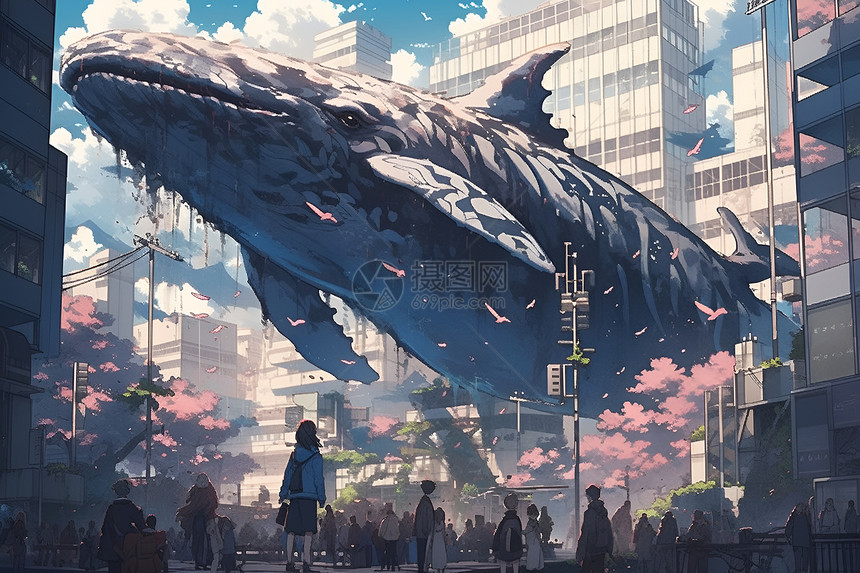 梦幻都市的鲸鱼图片