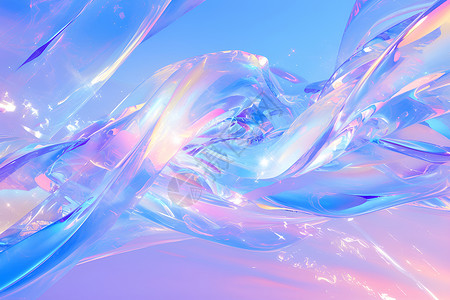 玻璃破碎素材色彩缤纷的水晶背景插画