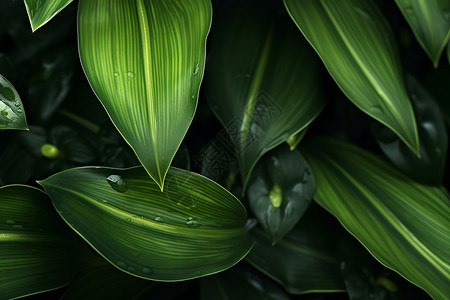 绿色植物叶子背景图片