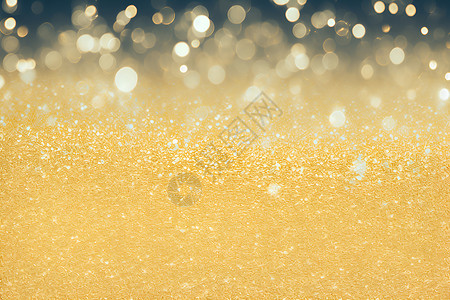 圣诞标题框闪耀的金色背景设计图片