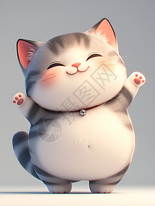 肥胖可爱的猫咪背景图片