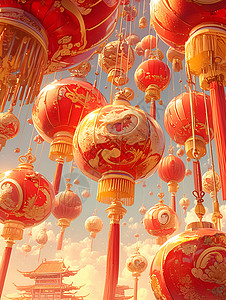 中式传统新年背景图片