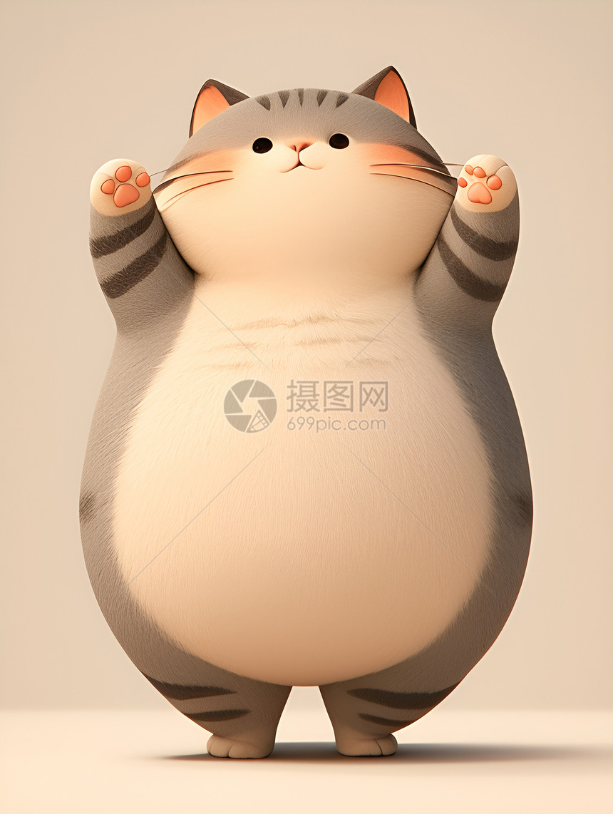 胖胖猫咪的欢乐图片