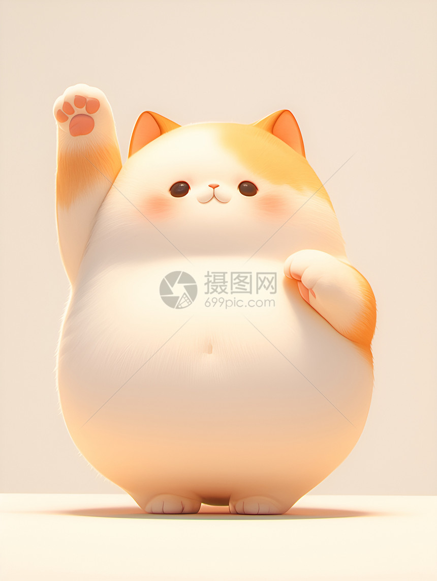 萌萌胖胖的猫咪图片