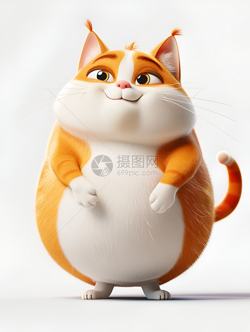肥胖可爱的猫咪画像图片