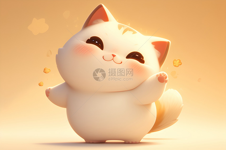 圆滚滚的猫咪图片