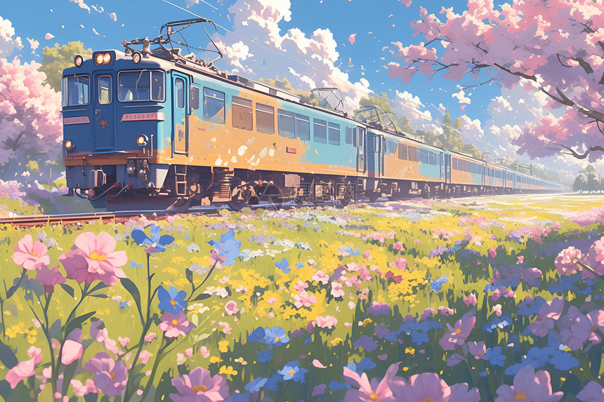 春日列车的奇幻之旅图片