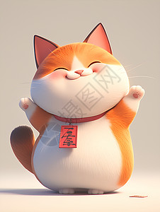 宠物微胖猫咪插画