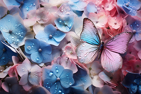 色彩盛宴鲜花和蝴蝶高清图片
