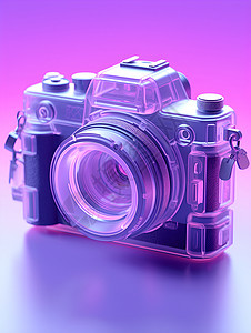 梦幻紫色相机背景图片