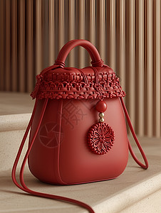 鲜艳俏皮的中国福袋背景图片