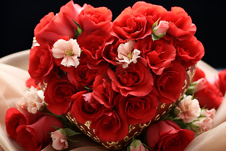 心形的玫瑰美丽鲜花高清图片
