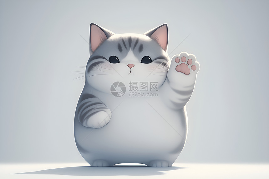 一只胖墩猫图片