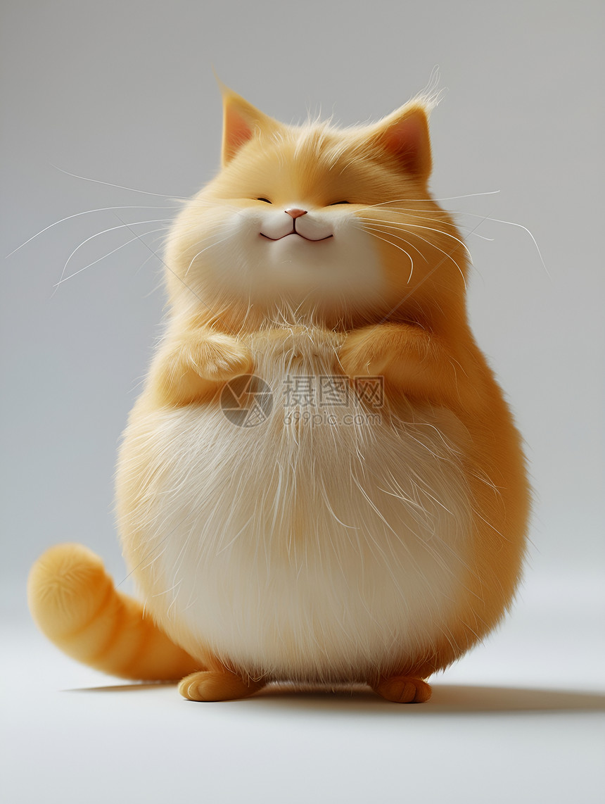 一只胖猫图片