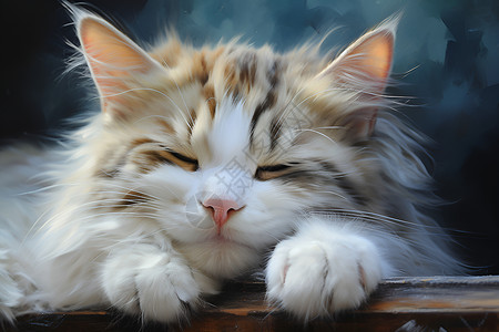睡觉的可爱猫咪背景图片