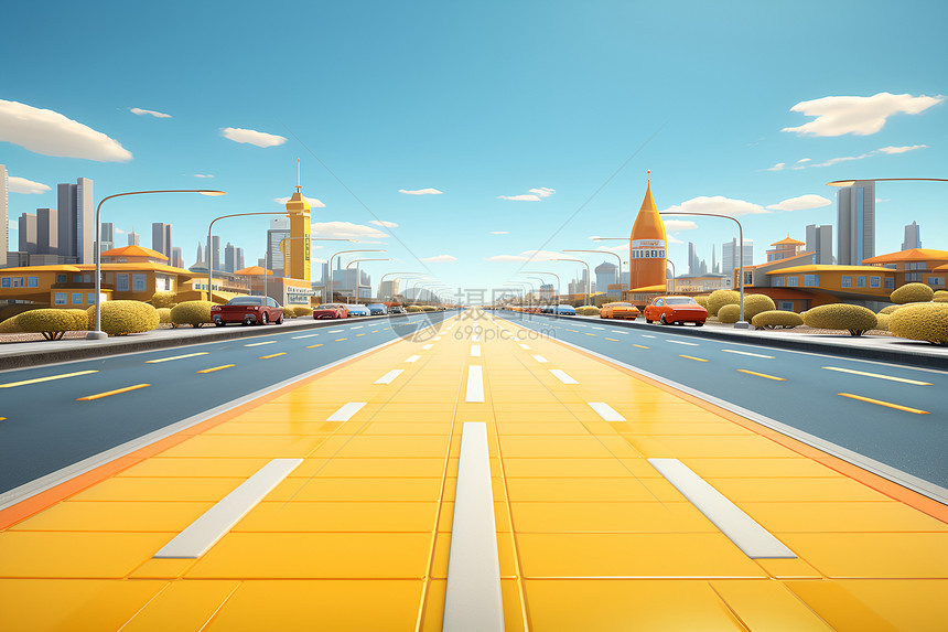 黄色公路设计图片