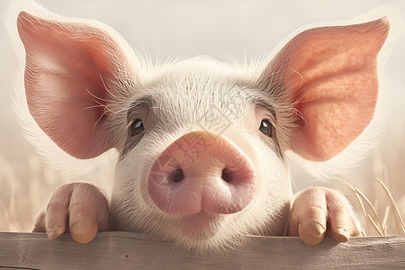 农场中的小猪背景图片