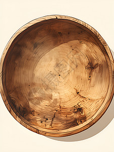 木制餐具手工制作的木碗插画