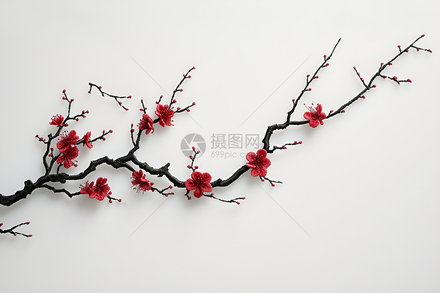 红色梅花高清图片下载-正版图片601122494-摄图网