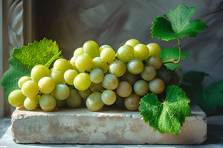丰收的果实鲜美可口的葡萄背景