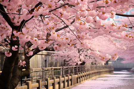 公园中的樱花高清图片