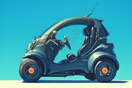 车辆自动识别系统设计的小车插画插画