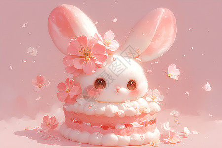 粉色蛋糕仙子背景图片