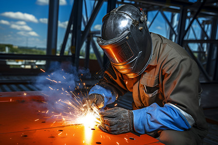 焊接工人背景图片