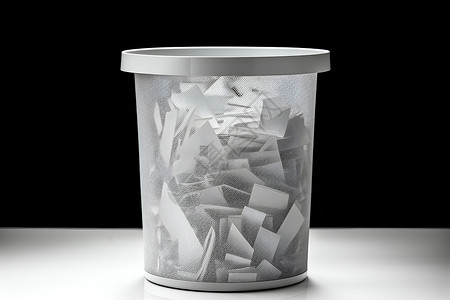篮子背景白色透明垃圾桶设计图片