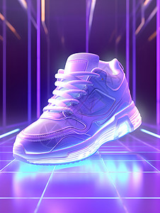 鞋子卡通发光的运动鞋设计图片