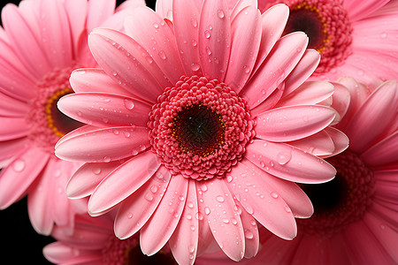 粉色花朵的近景背景图片
