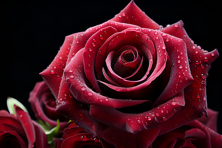 红玫瑰花朵背景图片