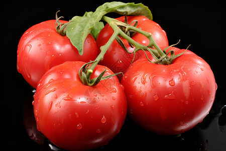 红水滴耳环红熟番茄背景