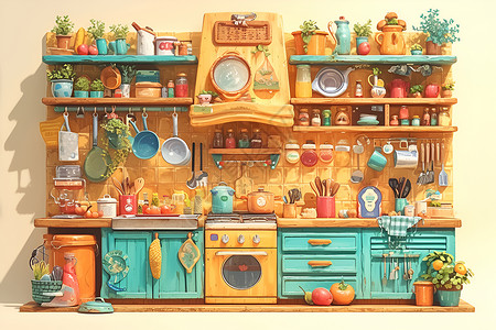 魔幻厨房背景图片