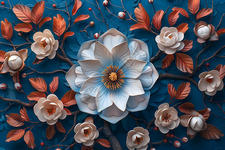 制作的漂亮花朵背景图片