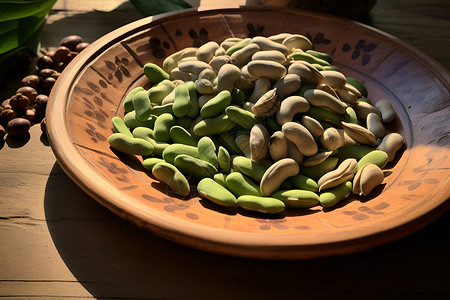 美味的蚕豆背景图片