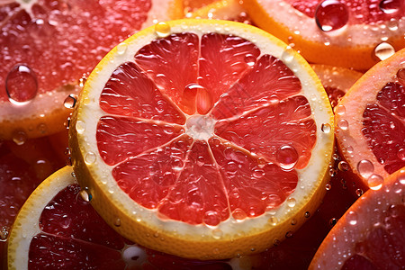 美味的果肉安哥拉葡萄柚高清图片