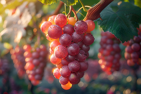 阳光葡萄细腻的葡萄背景