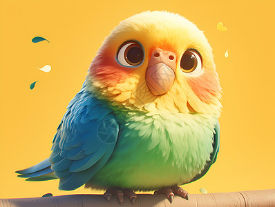 梦幻中的彩色鹦鹉背景图片