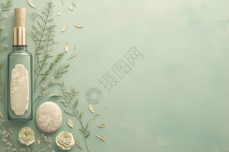 花瓣与石头背景图片
