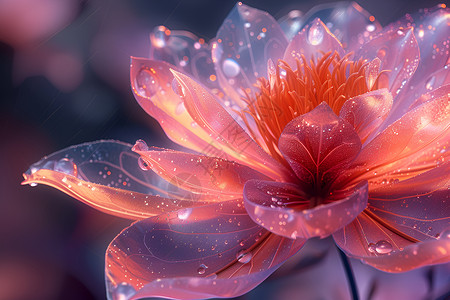 梦幻的水晶花朵背景图片